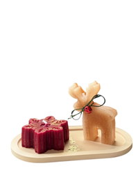 Aberto Design Christmas Candle Set10 Multicolor